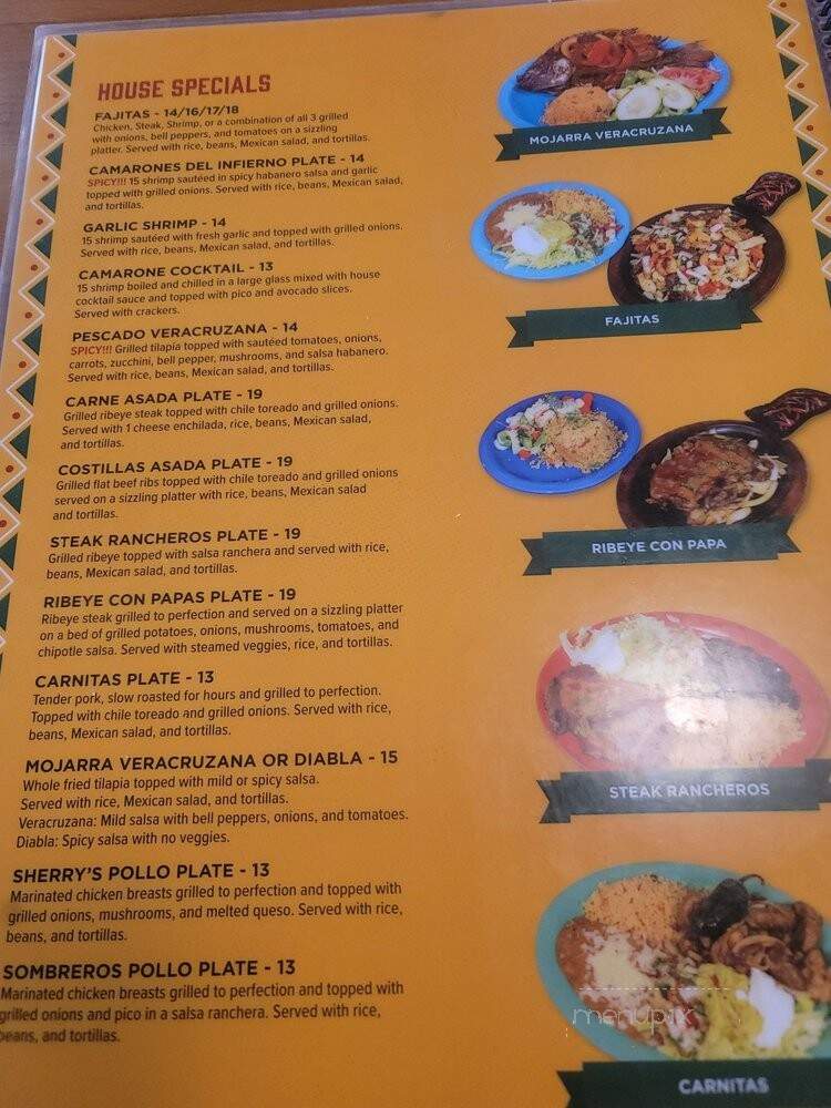 Sombreros Grill & Bar - Panama City, FL menu_pic