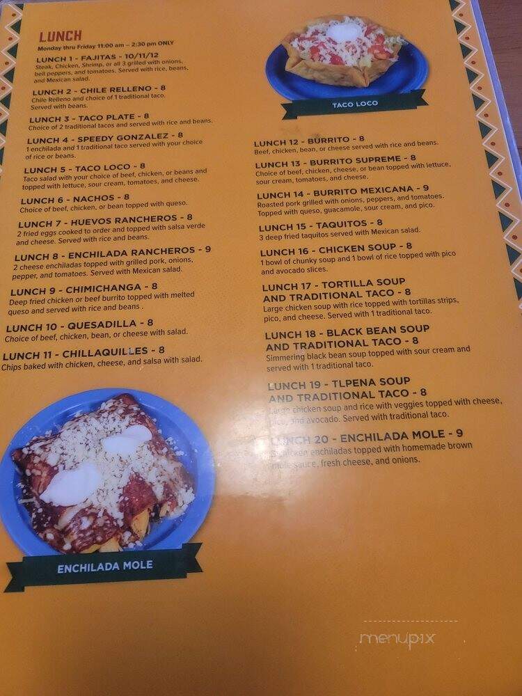 Sombreros Grill & Bar - Panama City, FL menu_pic