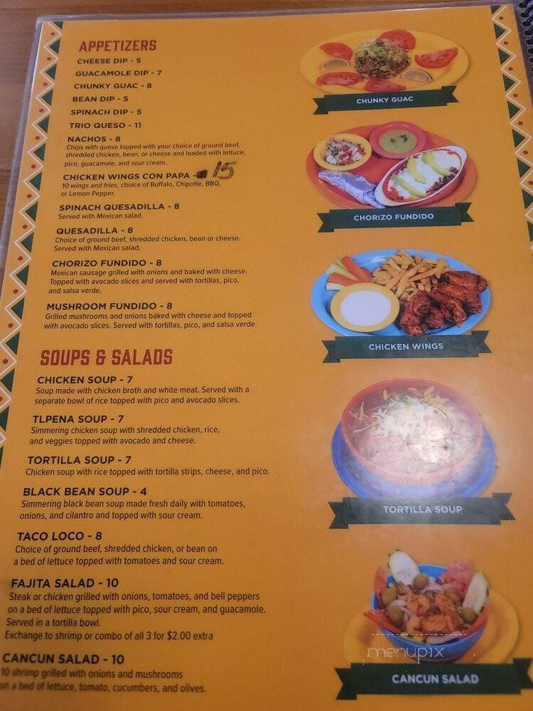 Sombreros Grill & Bar - Panama City, FL menu_pic