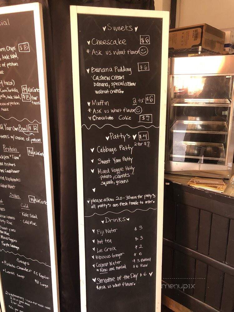 Baba's Vegan Cafe - Los Angeles, CA menu_pic