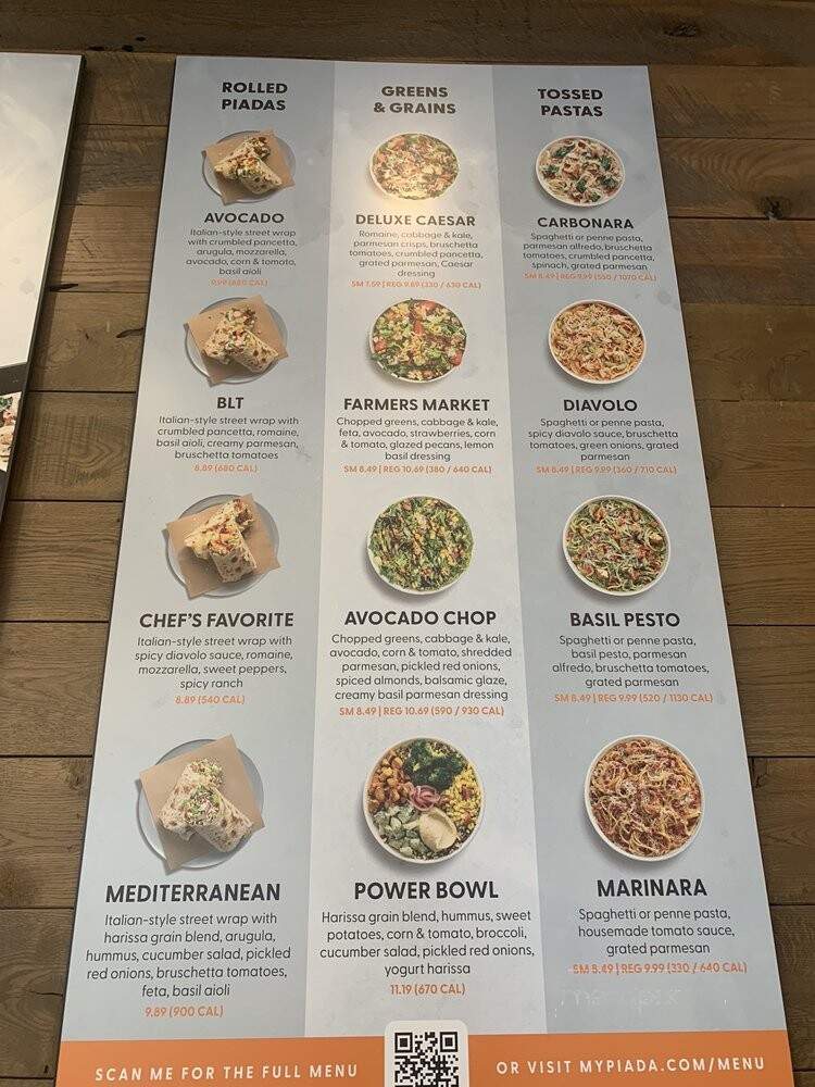 Piada Italian Street Food - Pittsburgh, PA menu_pic