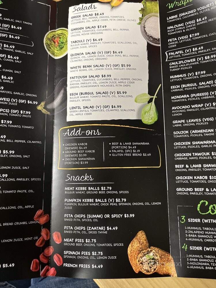 Fattoush - Arlington, MA menu_pic