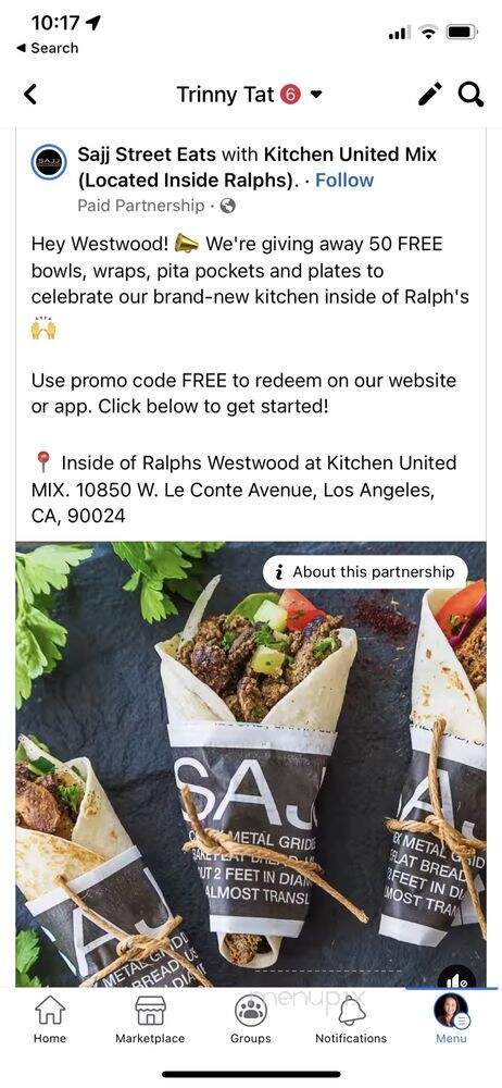SAJJ Mediterranean - Los Angeles, CA menu_pic