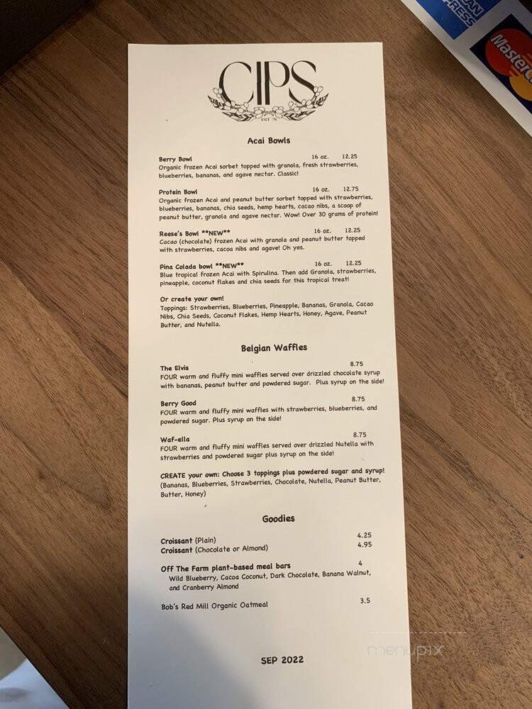 Cips Coffee Roasters - Suwanee, GA menu_pic