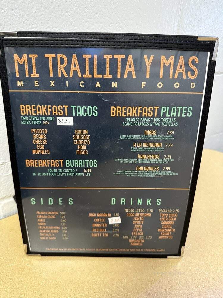 Mi Trailita Y Mas - Austin, TX menu_pic