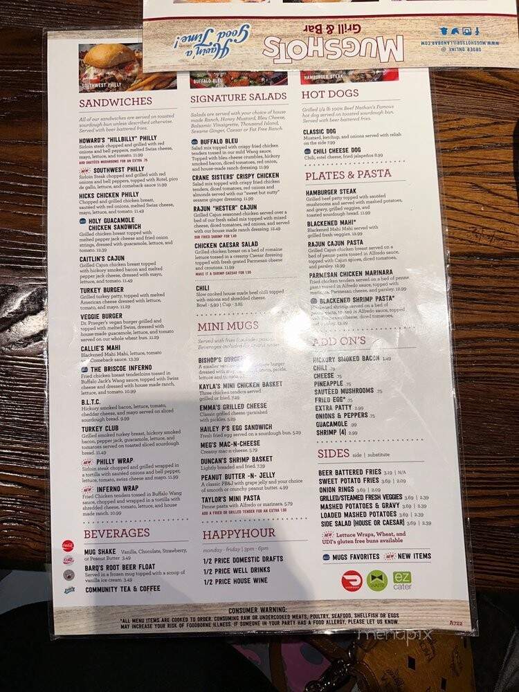 Mugshots Grill & Bar - Olive Branch, MS menu_pic