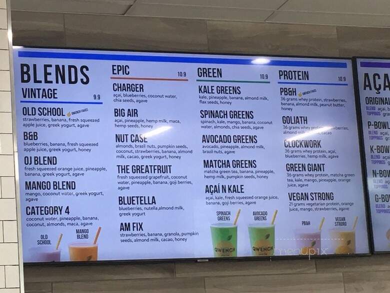 Qwench Juice Bar - Northridge, CA menu_pic