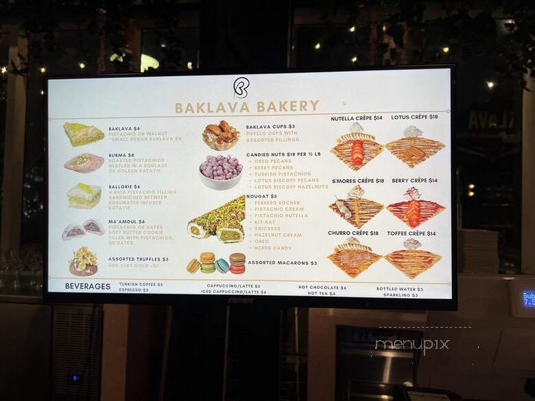 Baklava Bakery - Miami Beach, FL menu_pic