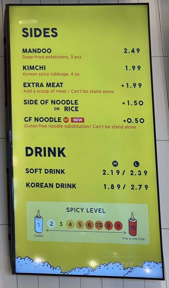 Cupbop - Phoenix, AZ menu_pic