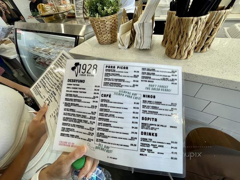 1928 Cuban Bistro - Jacksonville, FL menu_pic