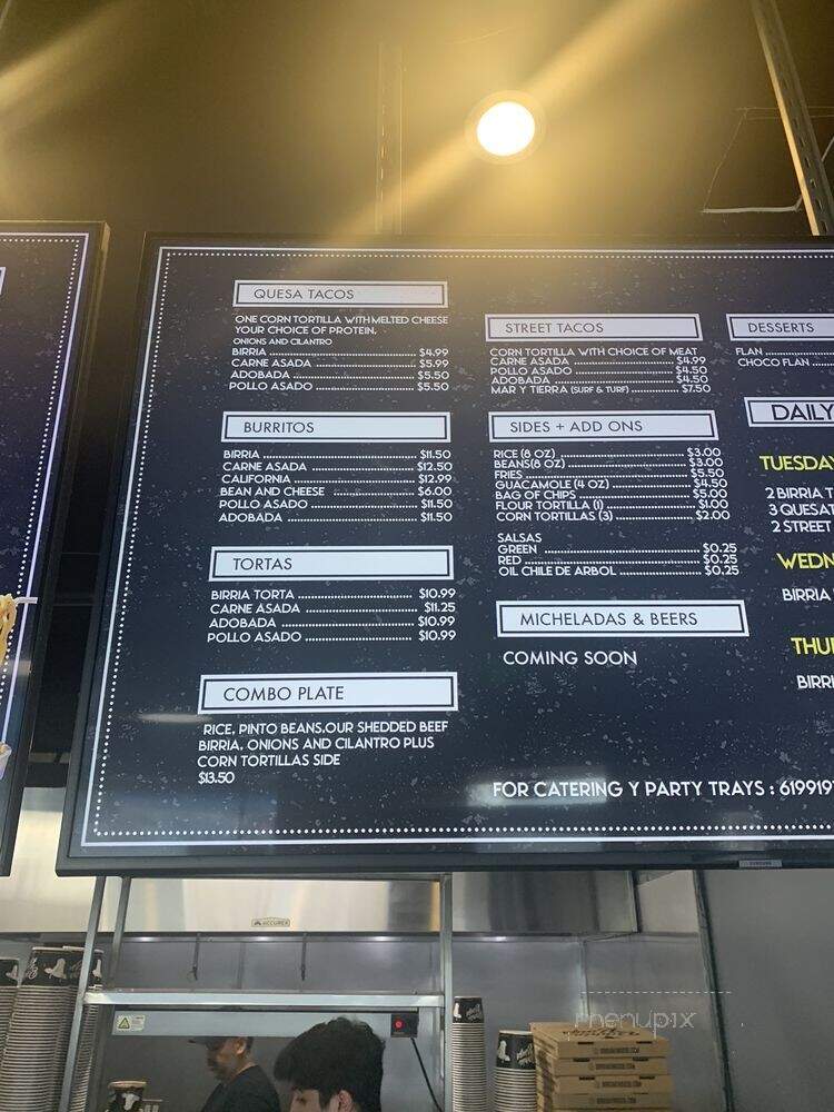 Birria Kings Street Tacos & Beer - National City, CA menu_pic
