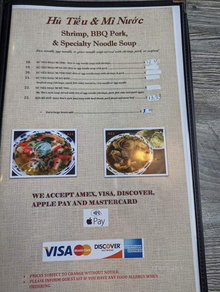 Pho 247 - Huntington Beach, CA menu_pic