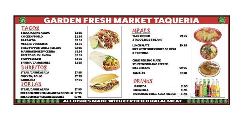 Garden Fresh Taqueria - Naperville, IL menu_pic