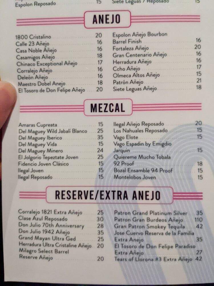 Mex Taqueria & Bar - Cambridge, MA menu_pic