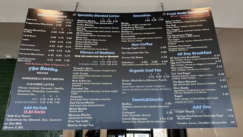 Coffee Madness - Las Vegas, NV menu_pic