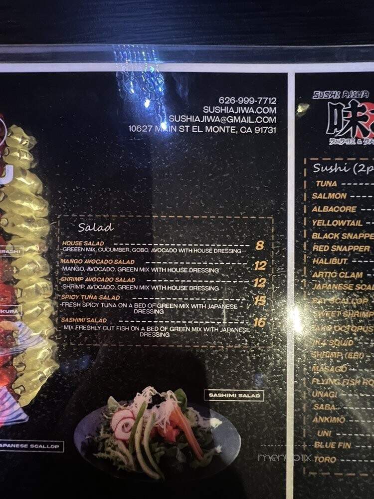 Sushi Ajiwa - El Monte, CA menu_pic