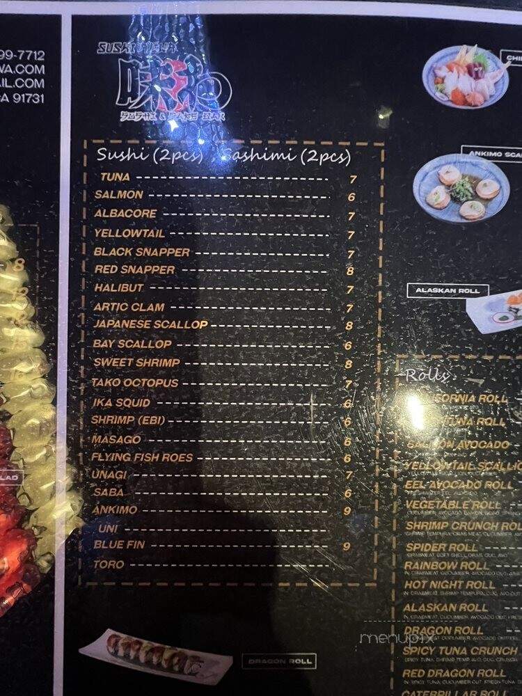 Sushi Ajiwa - El Monte, CA menu_pic