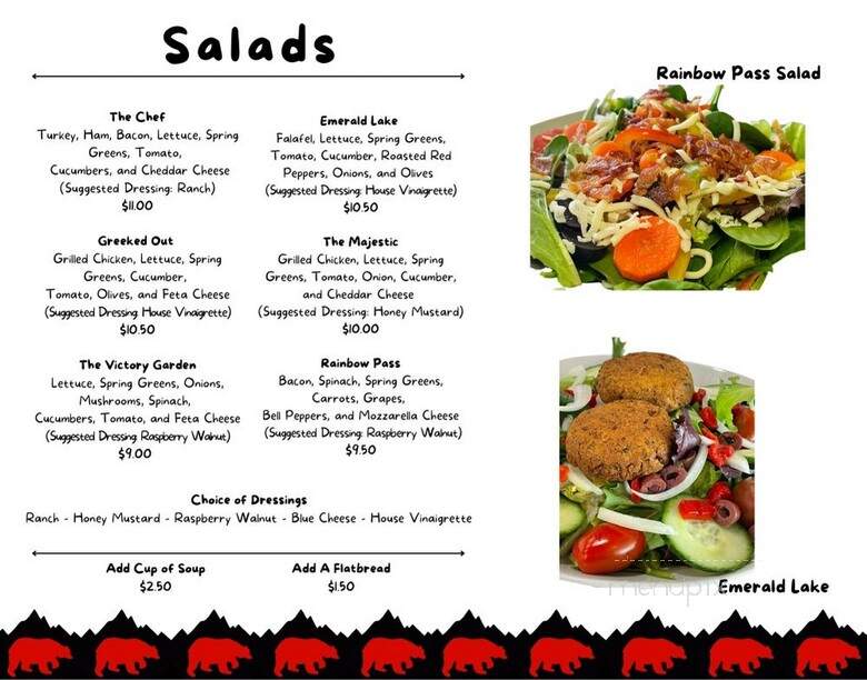 Red Bear Cafe - Loveland, CO menu_pic