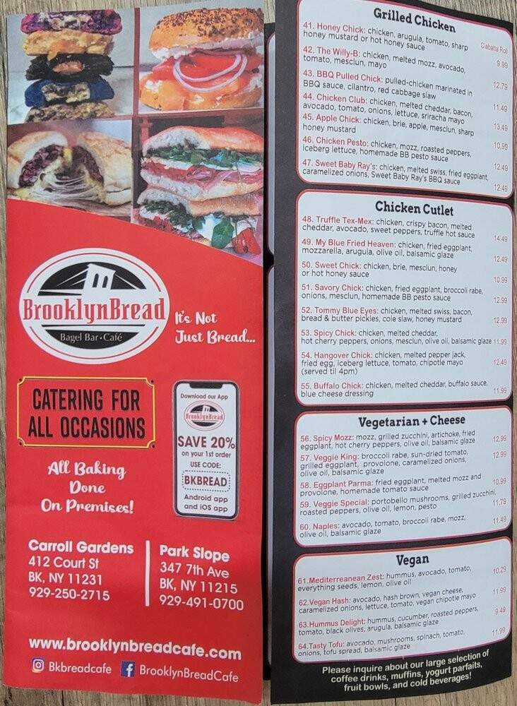 Brooklyn Bread - Brooklyn, NY menu_pic