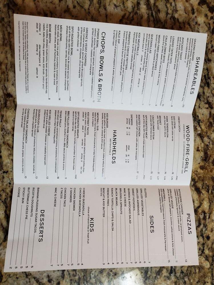 Kitchen 101 - Irving, TX menu_pic