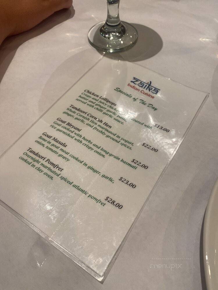 Zaika Weston - Sunrise, FL menu_pic