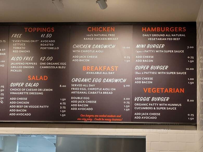 Super Duper Burgers - San Francisco, CA menu_pic