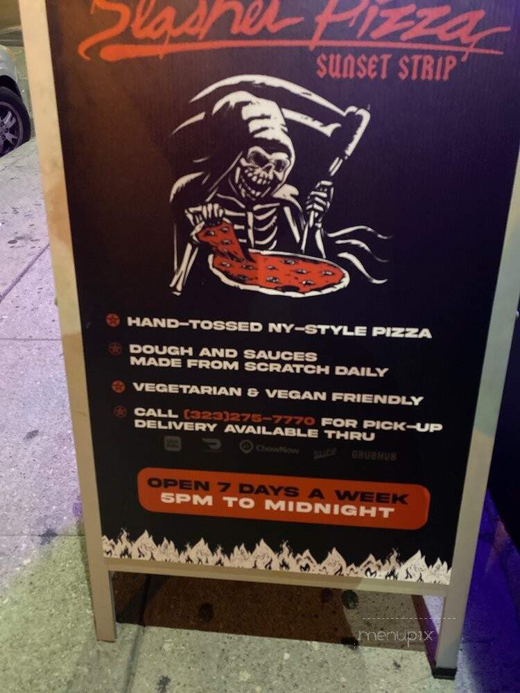 Slasher Pizza - West Hollywood, CA menu_pic