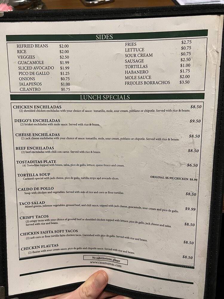 Casa Mama - Rockwall, TX menu_pic