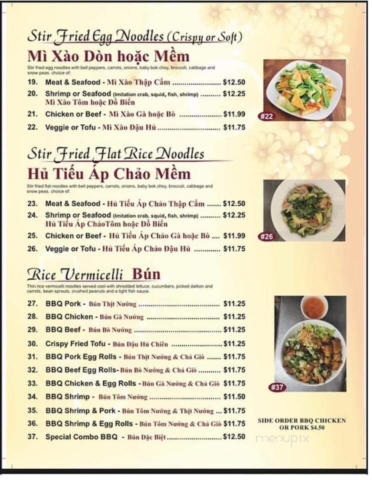 Lakeside Pho & Grill - Lakeside, CA menu_pic