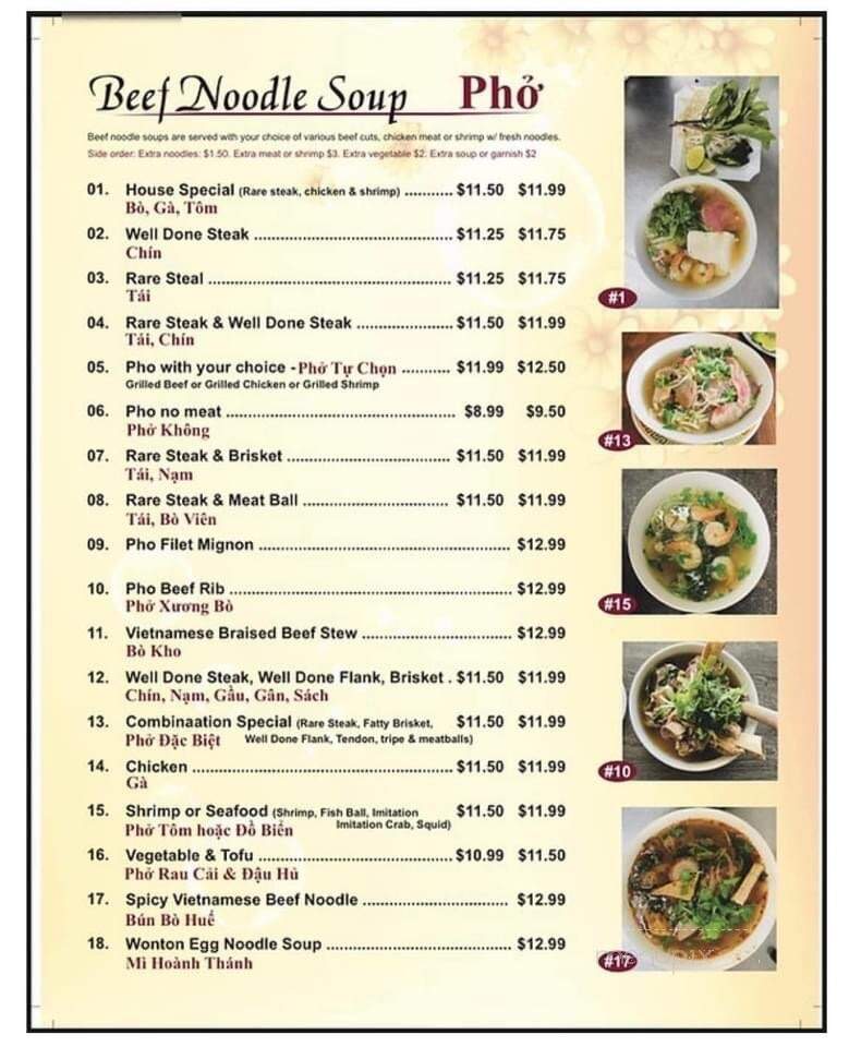 Lakeside Pho & Grill - Lakeside, CA menu_pic
