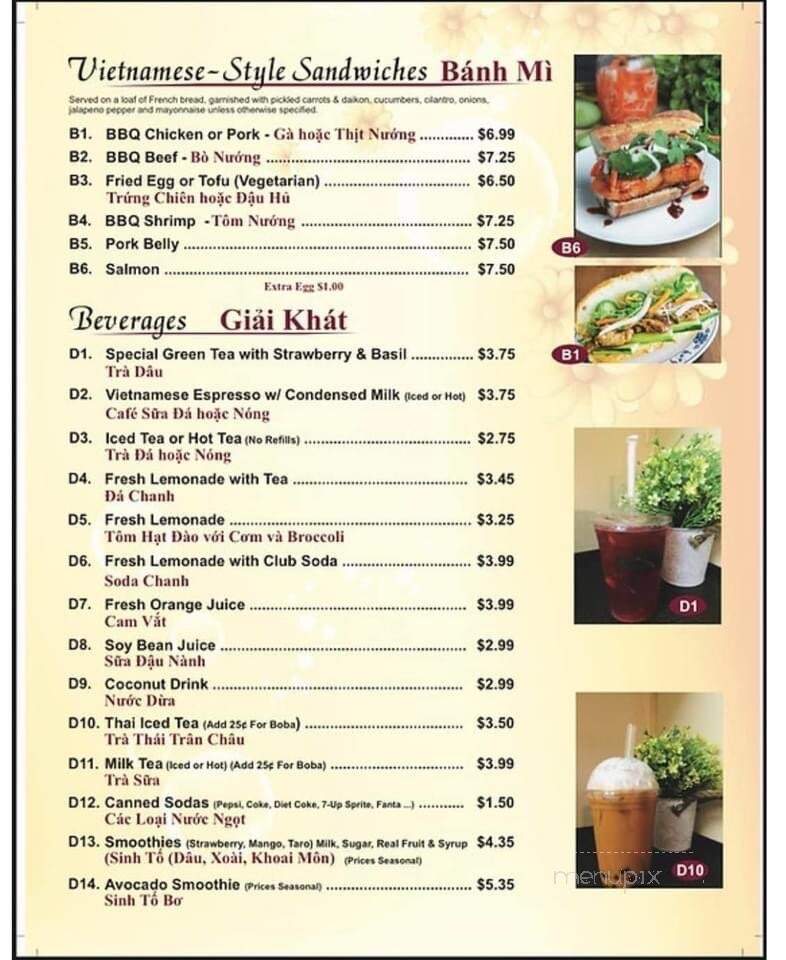 Lakeside Pho & Grill - Lakeside, CA menu_pic