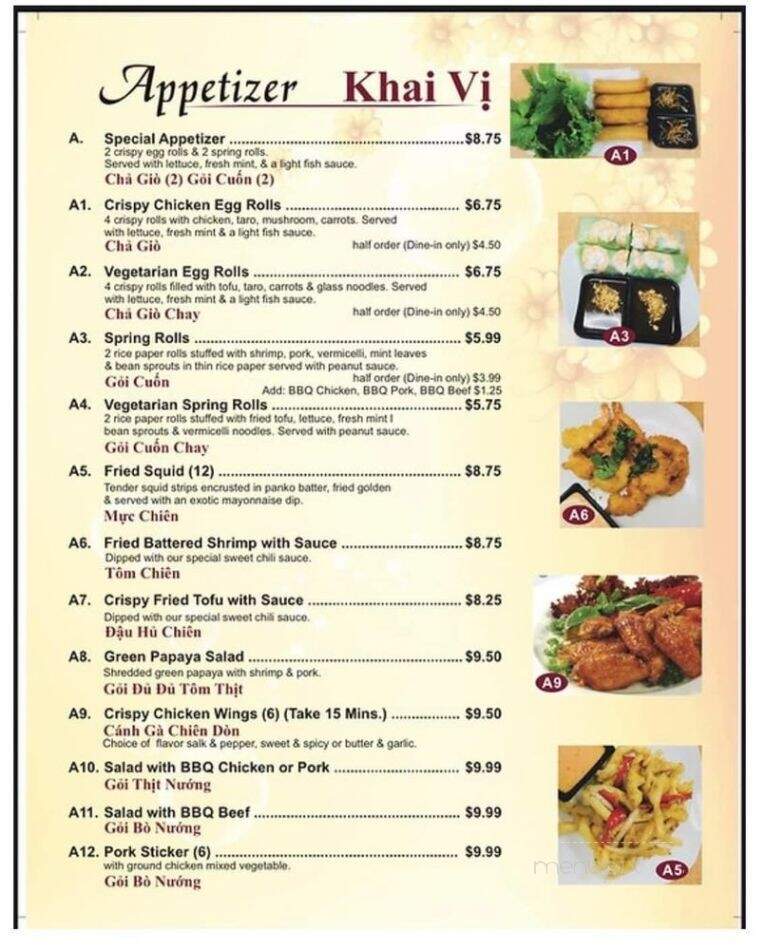Lakeside Pho & Grill - Lakeside, CA menu_pic