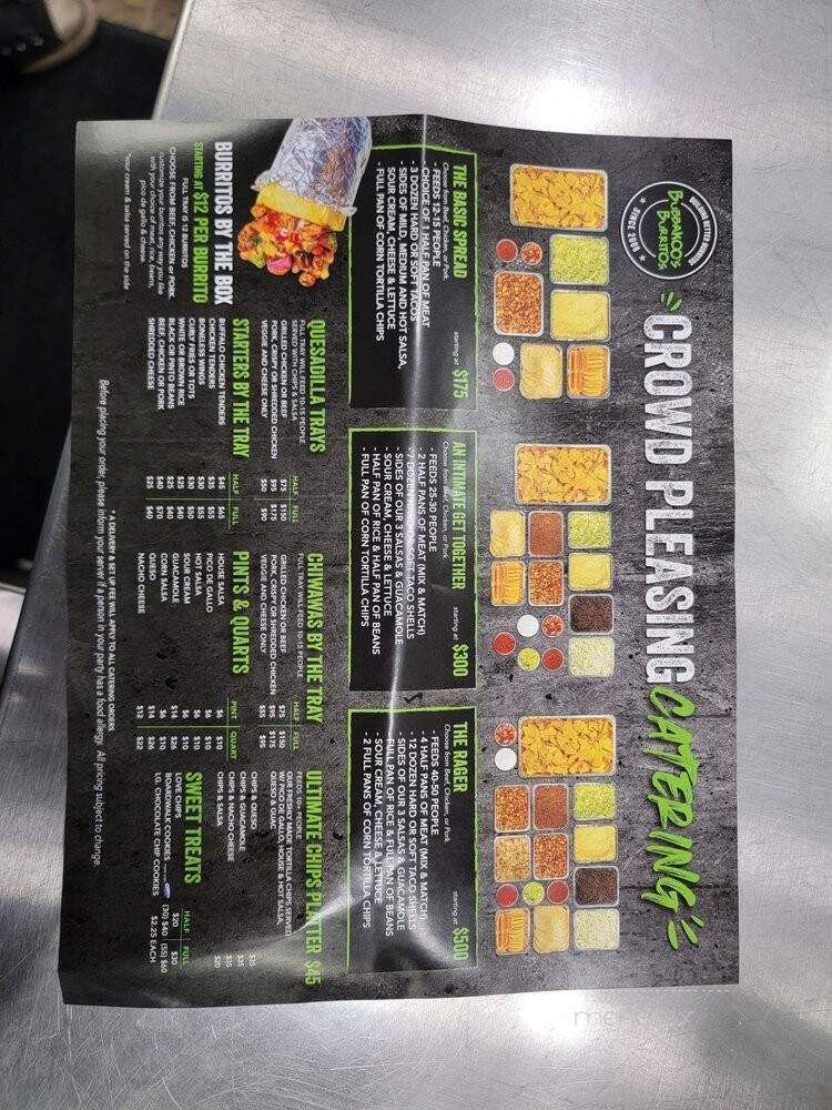 Bubbakoo's Burritos - Arlington Heights, IL menu_pic