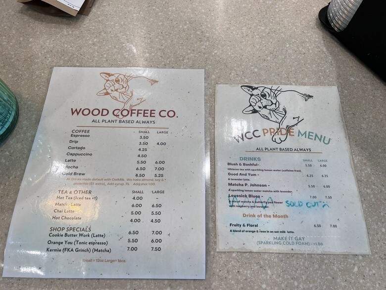 Wood Coffee Co - Long Beach, CA menu_pic