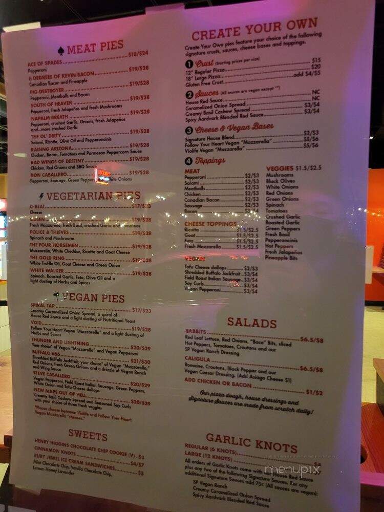 Sizzle Pie - Beaverton, OR menu_pic
