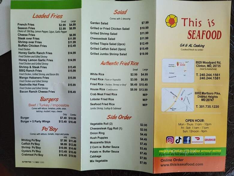 This is Seafood - Clinton, MD menu_pic