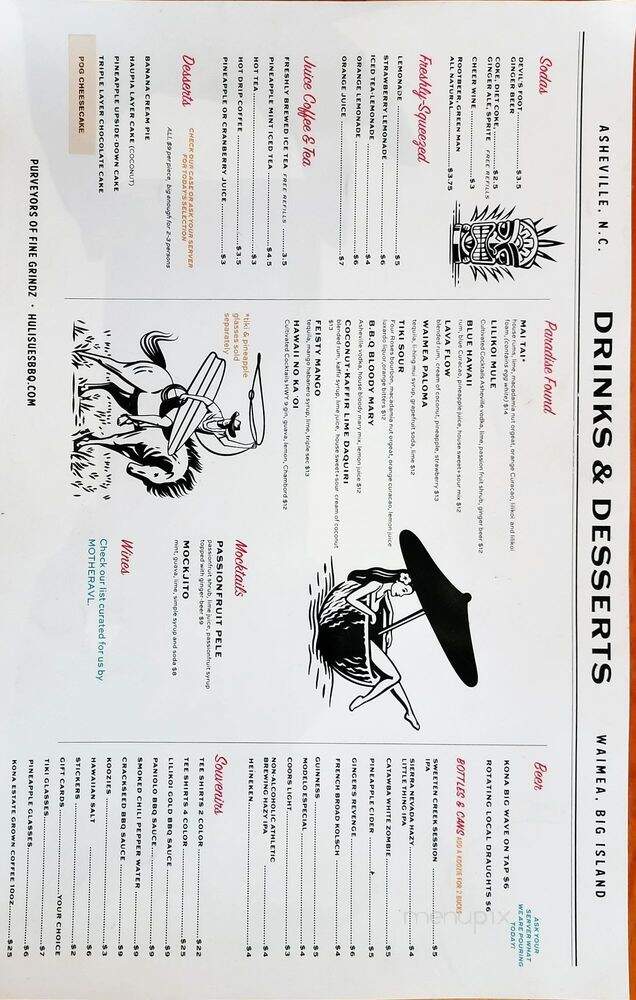 Huli Sue's - Asheville, NC menu_pic