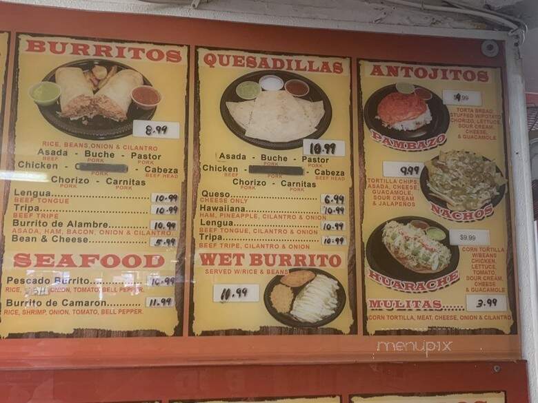 Taco Azteca - Corona, CA menu_pic