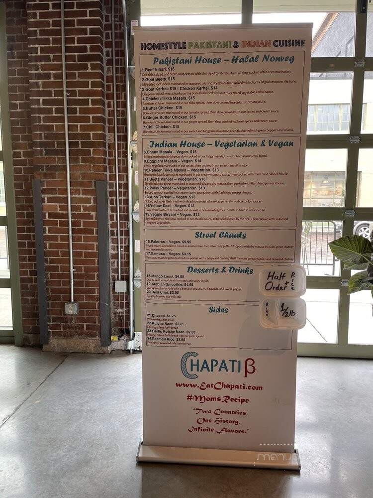 Chapati Beta - Indianapolis, IN menu_pic