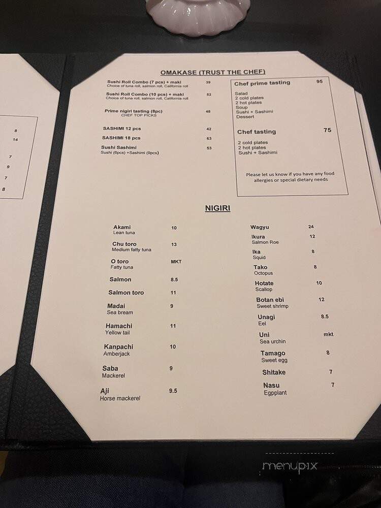 Takara 14 - Washington, DC menu_pic