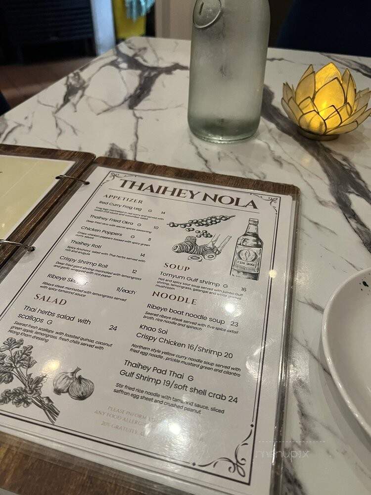Thaihey Nola - New Orleans, LA menu_pic