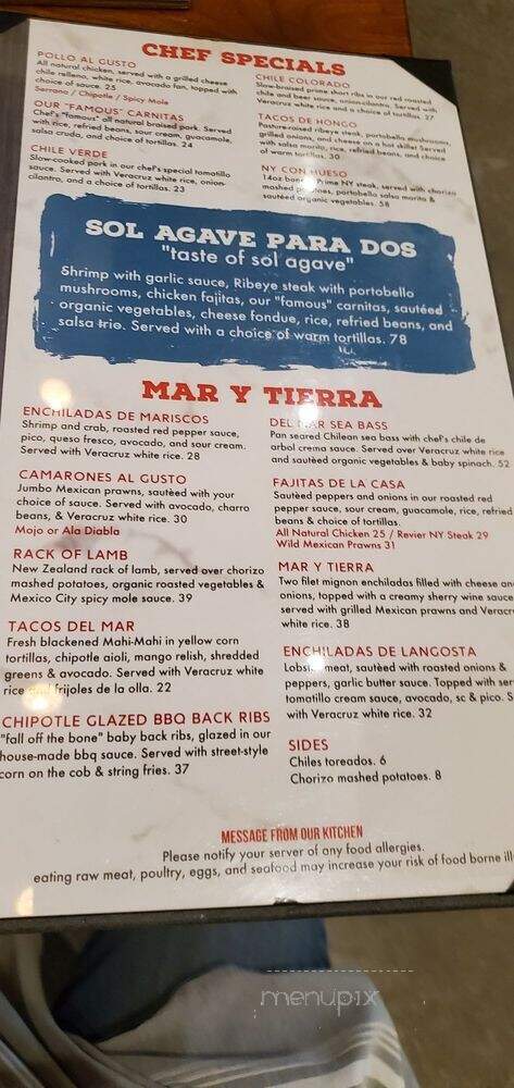 Sol Agave - Los Angeles, CA menu_pic