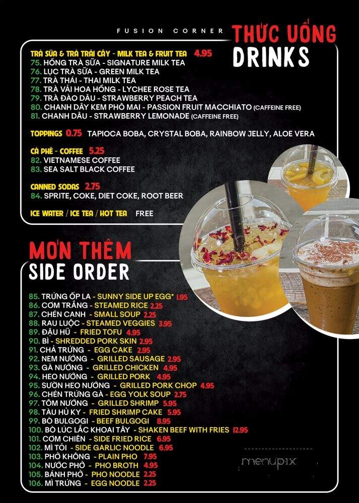Fusion Corner - Stanton, CA menu_pic