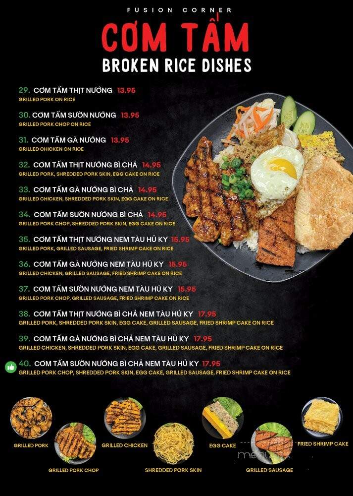 Fusion Corner - Stanton, CA menu_pic