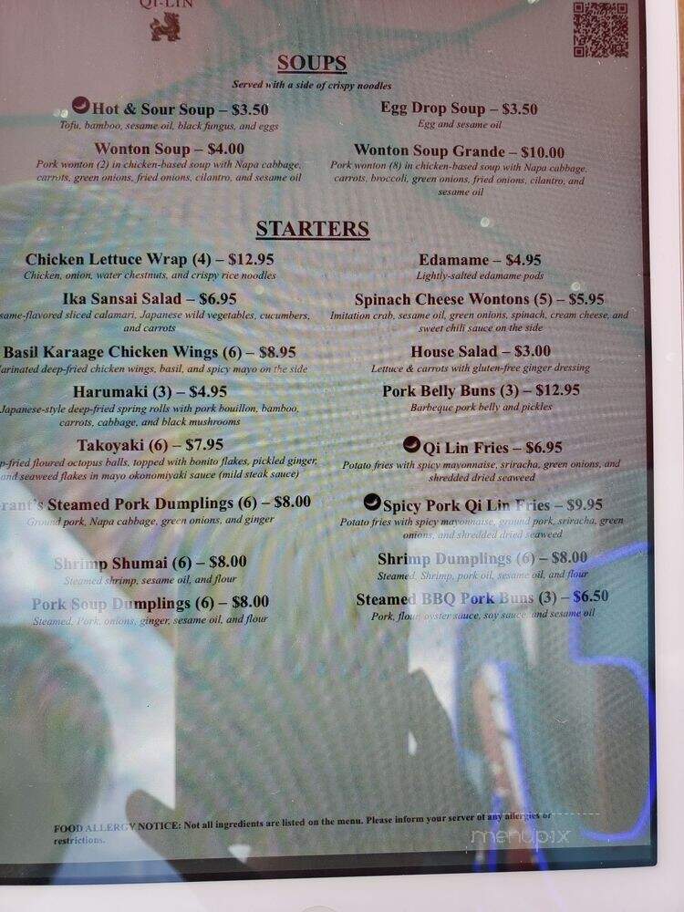 Qi-Lin - Aurora, CO menu_pic