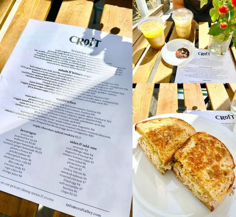 Croft Alley - Los Angeles, CA menu_pic