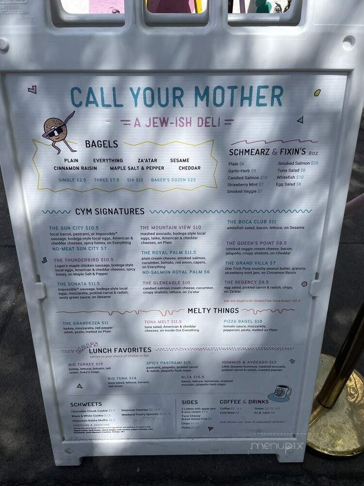 Call Your Mother - Washington, DC menu_pic