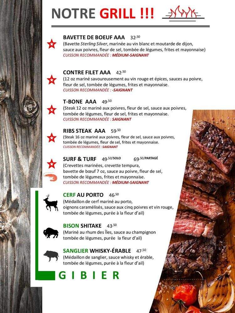 Le Ruse Renard - Mont-Tremblant, QC menu_pic