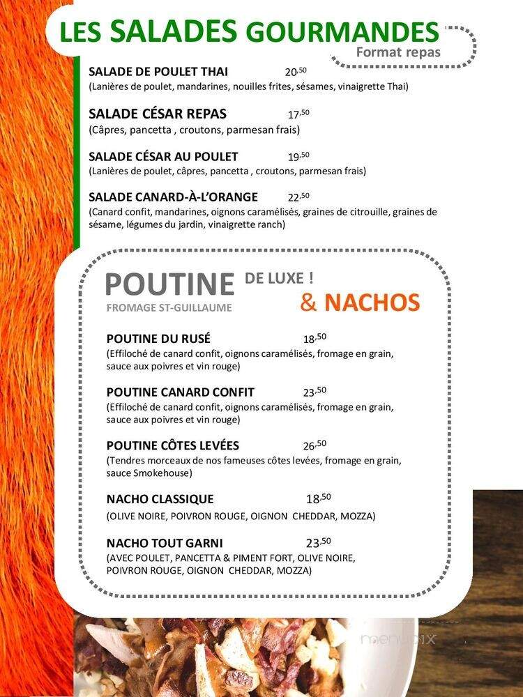 Le Ruse Renard - Mont-Tremblant, QC menu_pic