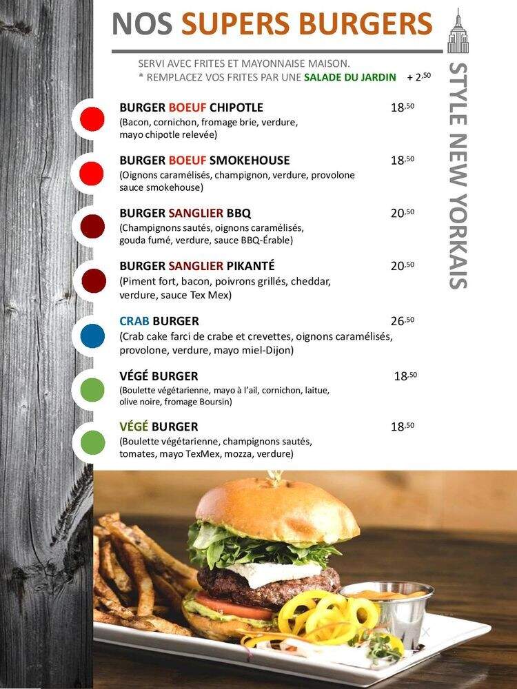 Le Ruse Renard - Mont-Tremblant, QC menu_pic